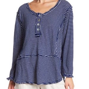 We the free, free people striped top